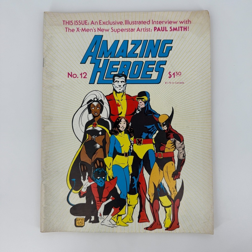 Amazing Heroes‎ #12 1982 X-Men Paul Smith Interview Fantagraphics Magazine VTG